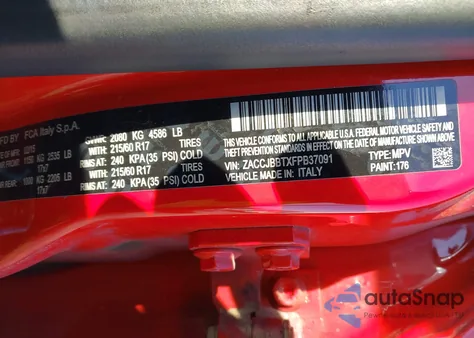 2015 Jeep Renegade Latitude z USA, uszkodzony, nr VIN ZACCJBBTXFPB37091